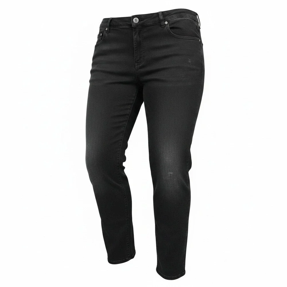 Just My Size JMS Pants Size 22W Black Classic Fit Twill Flat Front Button Zipper